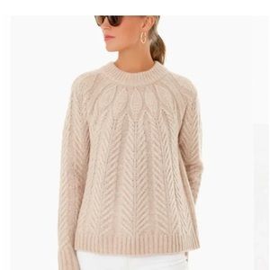 Tuckernuck Ecru Royal Peacock Sweater Size Small